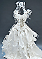 sculpture robe de mariée, art contemporain, papier et résine, Piet.sO 2013