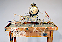 Sculpture collage assemblage art.