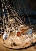 installations moulin de Gouaix, journées du patrimoine Peter Keene et Piet.sO 2003 
