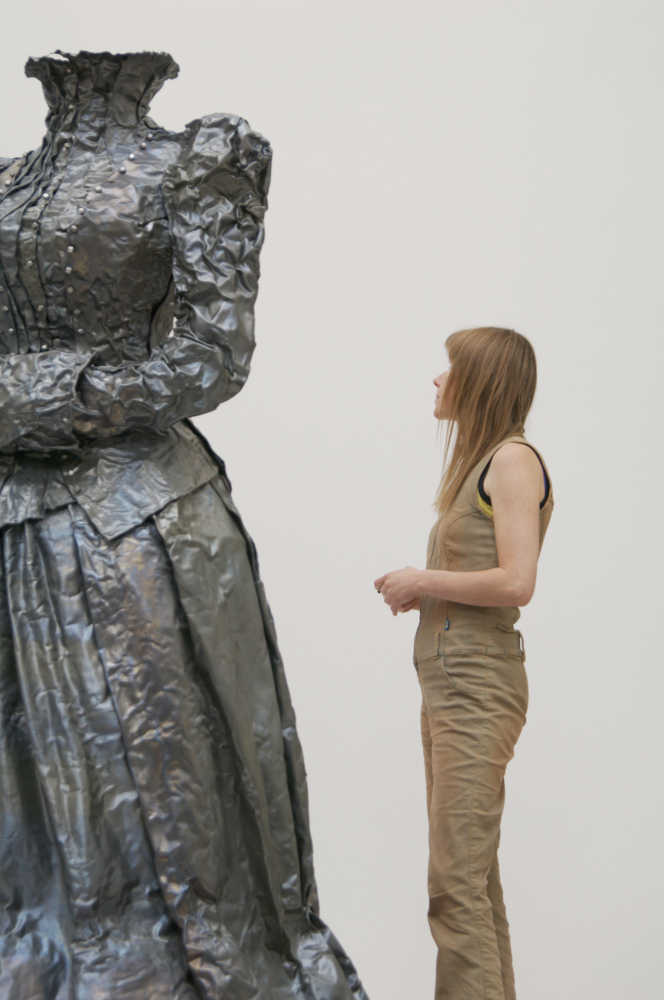 Piet.sO - views of the sculpture lady of lead in tribute to Marie Curie, installations,
