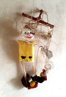 Piet.sO,clowns démantelé tant son séjour loin de la ville le transforme, contemporary art.