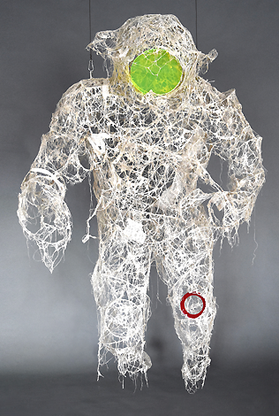 pietso - sculpture now - spaceman - contemporary sculpture of astronaut. fiber art