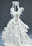 sculpture robe de mariée,art contemporain, papier et résine,Piet.sO 2013