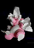 sculpture contemporaine, sculpture now - pink- papier froissé sur éléphant rose Piet.sO 2018 