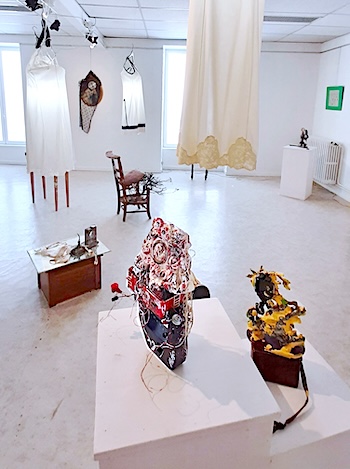  view of the exhibition Je t'aime Temps  Piet.sO 2025 La Licorne, St-Germain-Lembron  Auvergne.
