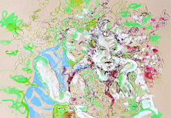 dessin peinture contemporaine - feutre acrylique, portraits mère et fille , Piet.sO 2025
