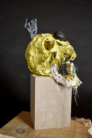 bang, ang skull sculpture  - Piet.sO  2018